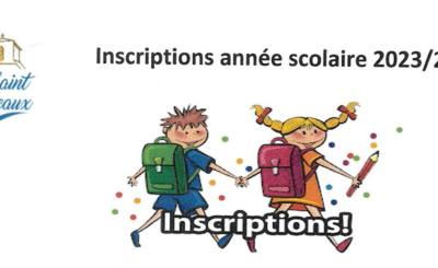 Inscription Scolaire 2023 2024 à Saint Cybardeaux